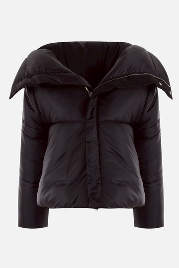 ALAIA nylon fitted cropped padded jacket Woman