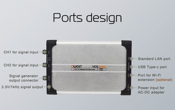 TECPEL 泰菱電子 全新PC示波器 USB介面100MHZ/14bit高解析雙通道示波器 OWON VDS6102A