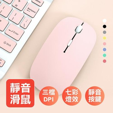 【Dodowu】無線靜音滑鼠 (USB 充電滑鼠 迷你滑鼠 靜音滑鼠 電腦配件)