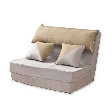 【班尼斯】單人加大 三片土司 全獨立筒彈簧沙發床(可拆洗)-芋頭西米露