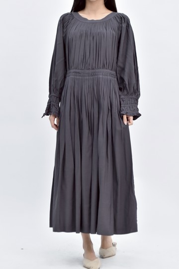 (M) 1968長袖灰色洋裝