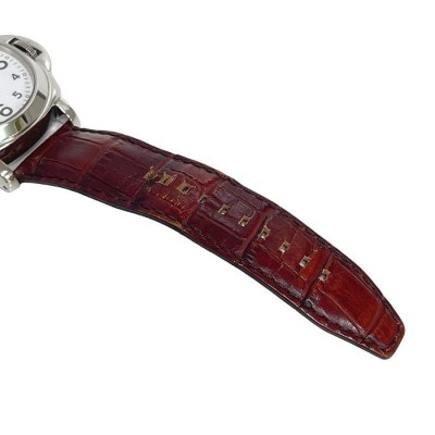 PANERAI/パネライ ルミノールベース PAM00010 仕上げ済 トリチウム 腕時計 ステンレススチール/社外製茶レザーベルト  自動巻き/オートマ 白文字盤 メンズ | LINEショッピング