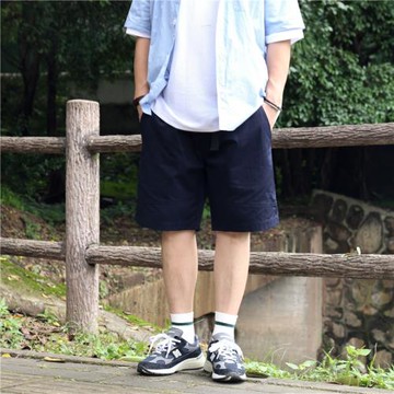 MG尚品美式復古寬松戶外短褲男士夏季純棉百搭休閑工裝風五分中褲