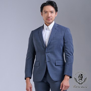 【BARONECE】紳士輕量抗皺合身西裝_藍灰(525303-09)