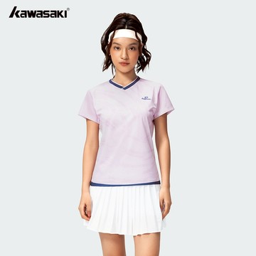 KAWASAKI 川崎2025新款羽毛球衫運動T恤男女吸汗速乾透氣休閒襯衫C2004&C2785&C2790&C2786