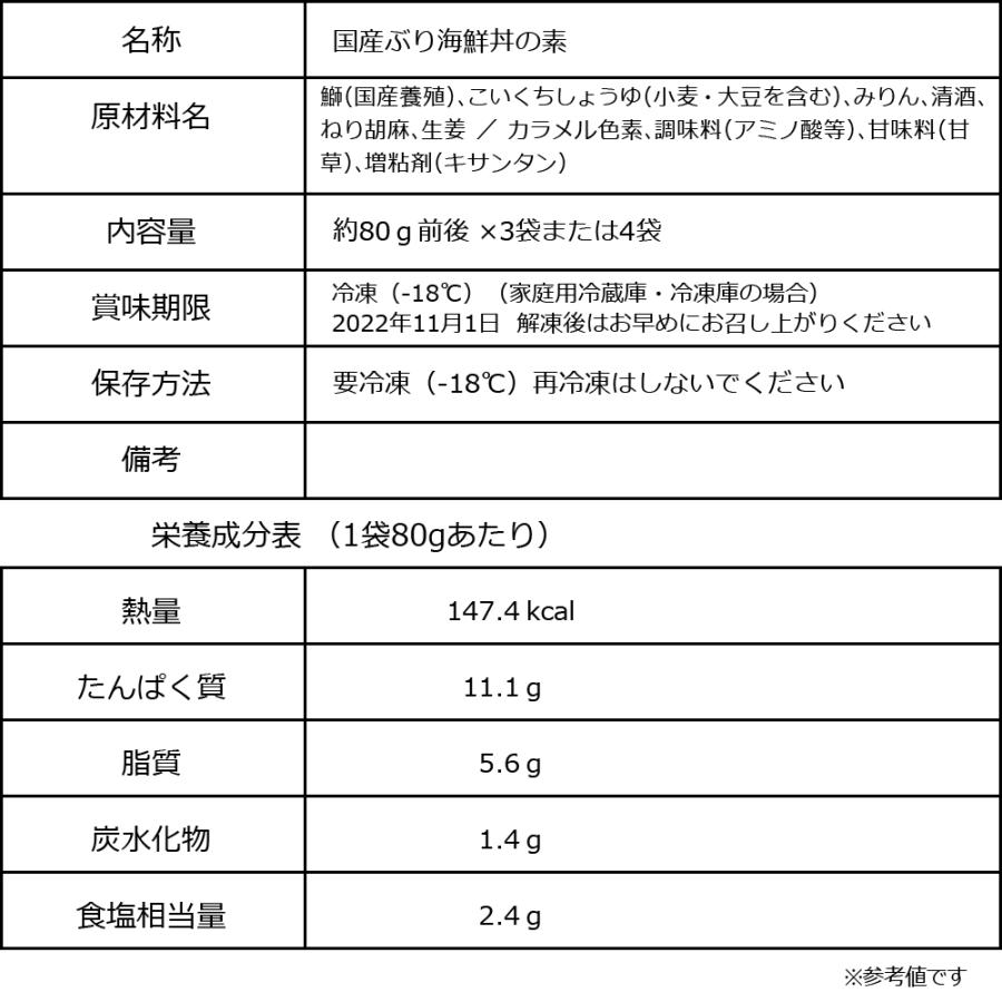 ぶり漬け 国産 海鮮丼 7食セット セール 大分県産 送料無料