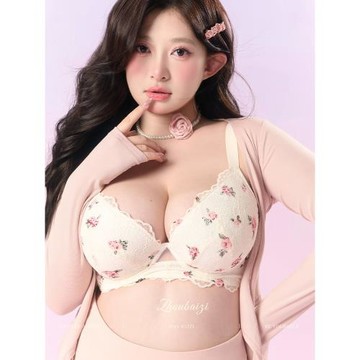純欲聚攏杯!!【復雜蕾絲加印!!·“花卉少女”】超好看內衣