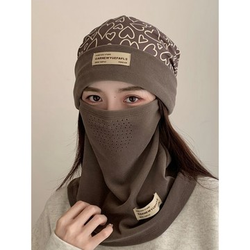 多用途❤️圍脖女冬季保暖騎行開車運動防風面罩防寒加絨加厚套頭帽子套裝男 秋冬多功能圍脖 騎行保暖面罩 防寒韓版百搭脖套