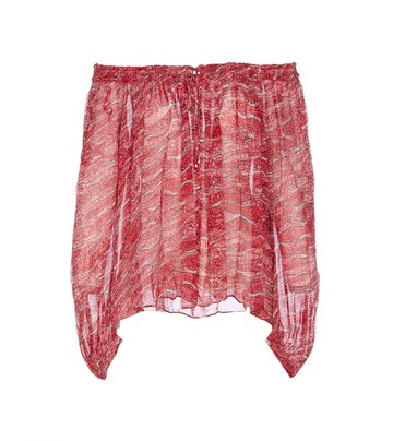 Isabel Marant Étoile Vutti Red Flared Blouse With Print