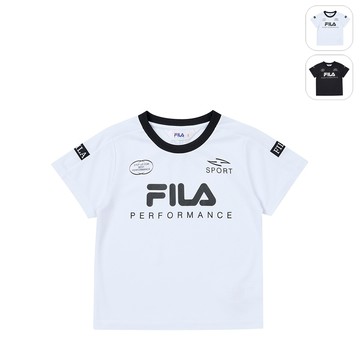 【FILA】 KIDS 男童款 短袖圓領T恤-白色 1TEZ-8003-WT