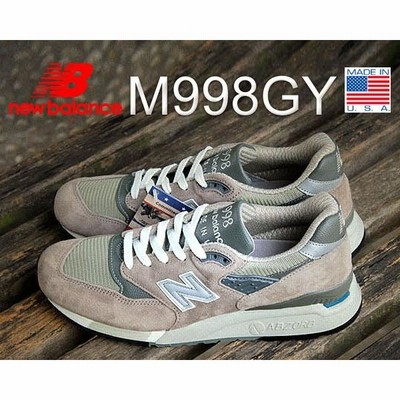 ニューバランス M998 NEW BALANCE M998GY MADE IN U.S.A. グレー NB スニーカー メンズ ワイズ D GRAY  GRAY | LINEブランドカタログ