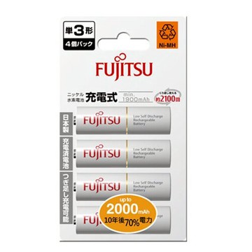 FUJITSU 富士通 3號 2000mAh 充電電池 4入 / 卡｜領券最高折$220
