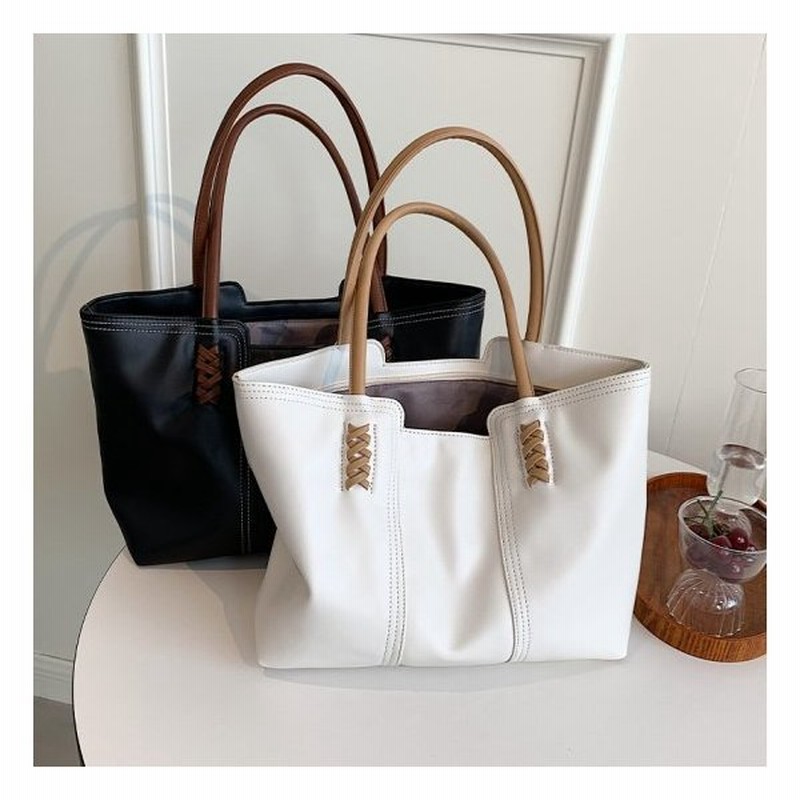 トートバッグ レディース 大きめ 大容量 おしゃれ トート バッグ かばん カジュアル 30代 40代 無地 シンプル きれいめ 上品 ビジネス オフィス 通勤 通学 Pu 通販 Lineポイント最大0 5 Get Lineショッピング