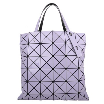ISSEY MIYAKE  BAOBAO-幾何方格6x6雙色手提包(淺紫X淡紫)