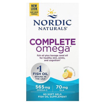 Nordic Naturals, Complete Omega，檸檬味，60 粒軟膠囊