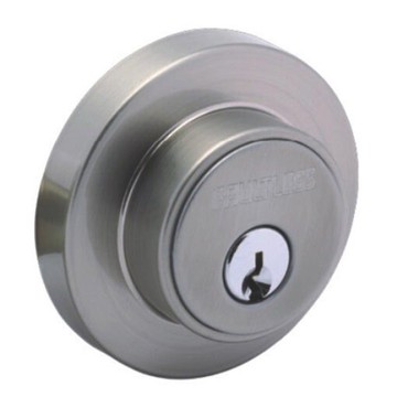 加安輔助鎖 DA1X21圓套盤 磨砂銀色 鎖閂長度60mm 門厚30~42mm 一般鑰匙