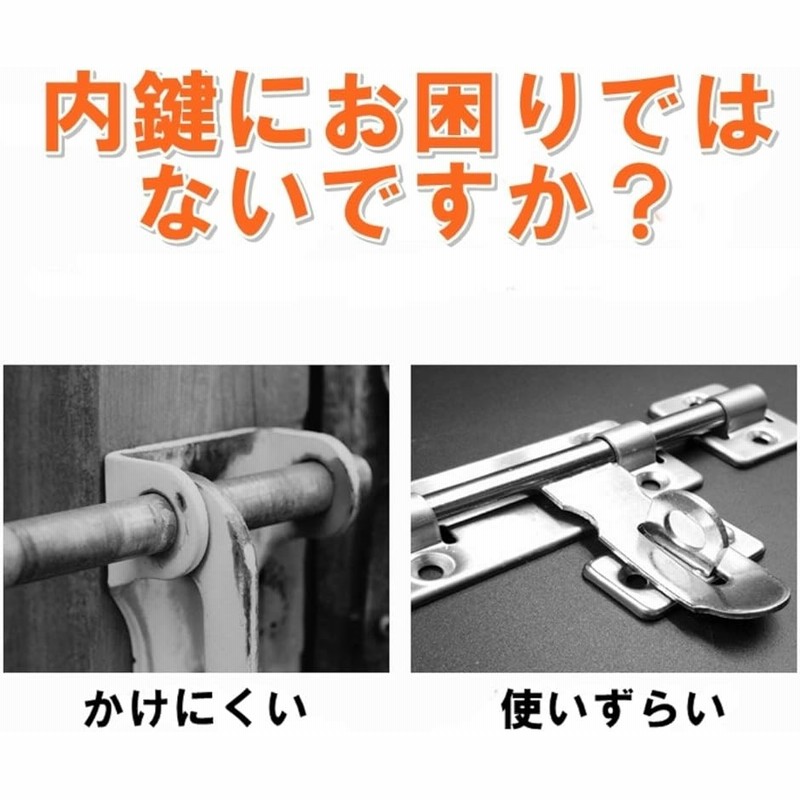 ドアロック 回転 内鍵 回転式 室内 かぎ 後付け 施錠 扉 侵入