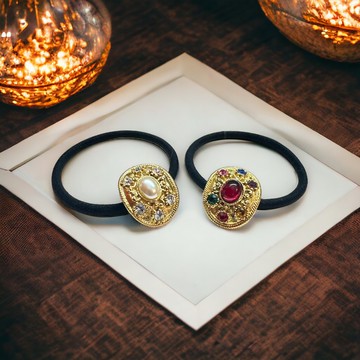 【王冠】復古典雅髮飾/紮頭髮/髮飾/頭髮橡筋/高貴典雅/氣質馬尾