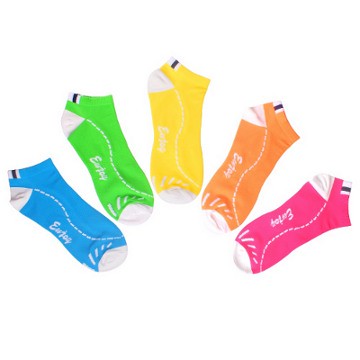 抑臭防臭 螢光色系運動休閒短襪(2雙入/多色可選)