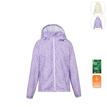 【FILA】女性 抗UV 風衣外套-紫色 5JKY-5323-PL