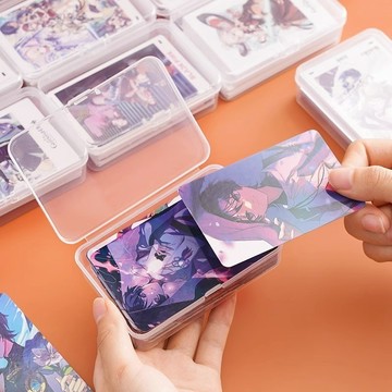 現貨❗️卡片收納盒透明 獵魔女團小卡收納盒零錢整理盒帶蓋遊戲王盒子曼小盒分類 小卡收納盒 閃卡收納 鐳射卡收納