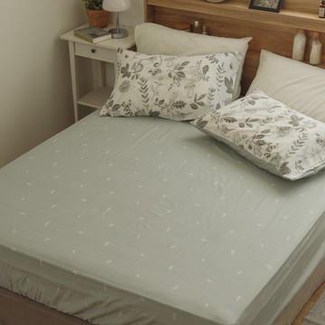 翔仔居家 100%精梳純棉 床包枕套組 (床包+枕套)【卉之森】ikea風格 純棉 床包 枕套 台灣製