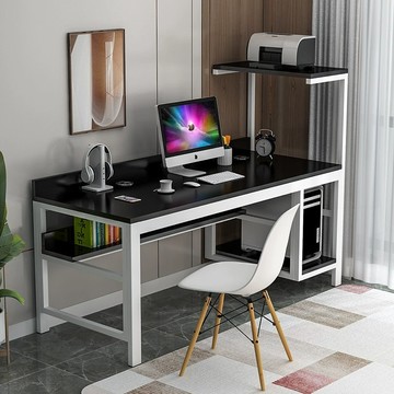 書桌家用組合鋼木辦公游戲學習桌寫字簡約桌子臥室單人電腦桌雙人