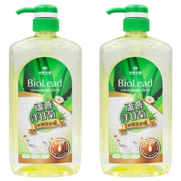 台塑生醫 BioLead 蘆薈洋甘菊 碗盤 洗潔精 洗碗精 壓送瓶  1kg  2瓶