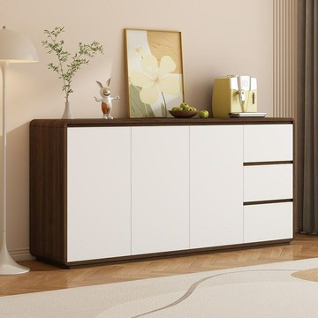 免運/公司貨 餐邊櫃 原木餐邊櫃 現代簡約實木餐邊柜儲物柜廚房客廳黑胡桃木白色置物柜餐廳櫥柜 可開發票 全館五折 工廠現貨直銷 新品特價 z10302