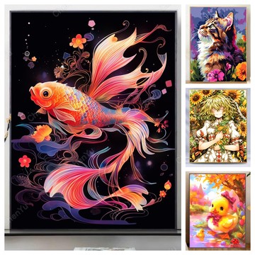 💛台灣製造💛盒裝💛 新款5D鑽石畫 DIY鑽石貼畫 立體貼鑽畫 黏鑽畫 水鑽 滿鑽 大幅 手工點鑽畫 鑽貼畫 手作