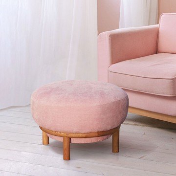 粉色造型椅凳 米莉蘑菇造型設計 實木結構 特色民宿商空家具