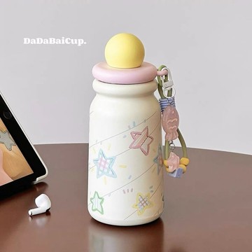 免運🔮星星水杯新款保溫杯女生高顏值吸管杯子泡茶便攜316不鏽鋼ins保溫瓶 隨行杯 咖啡杯 保溫杯 水壺 飲料杯 環保