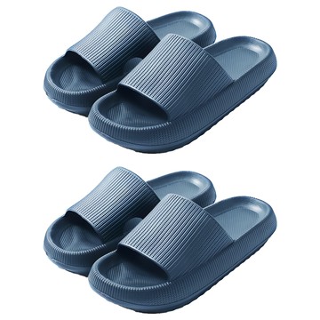 厚底浴室拖鞋  一體成形圓潤邊角  時尚好看  家中必備!  深藍色  280mm