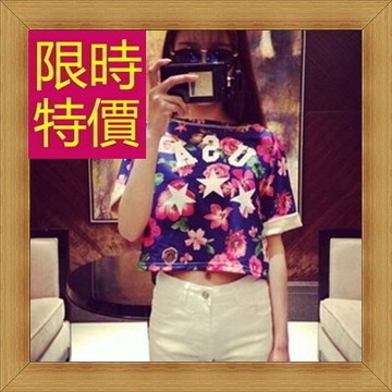 現貨+預購 T恤 短袖露肚裝-性感流行純棉質女短版上衣55a19【獨家進口】【米蘭精品】