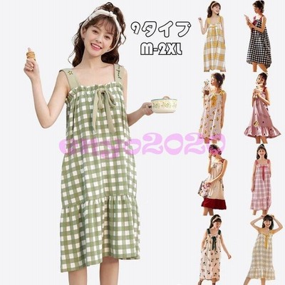 パジャマ ルームウェア レディース 夏用 綿 パジャマ ワンピース つりスカート ノースリーブルームウェア 女性 可愛い 部屋着 寝巻き ランジェリー 韓国風 9色 通販 Lineポイント最大get Lineショッピング