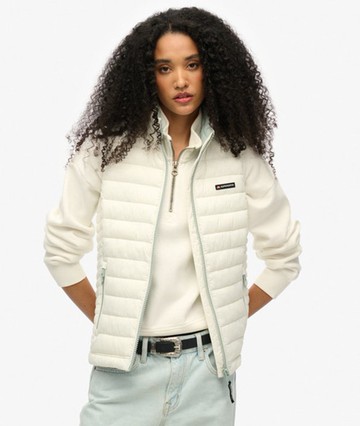 Superdry Women's Fuji Lite Padded Gilet Grey Size: 2