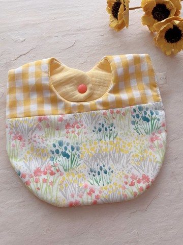 黃格裡的小天地     手工純棉六層紗水滴圍兜口水巾