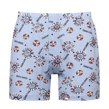 DADADO-時來運轉 4L印花四角男內褲(灰) 天然絲光棉-吸濕排汗-GHQ324GY