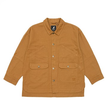 KANGOL 外套 駝色 卡其布料 硬挺襯衫外套 男 6255149030