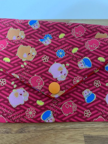 小豬飛翔喜氣红包袋  紅  筆袋 收納袋 存摺袋