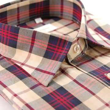 【金安德森】紅色經典大格紋短袖襯衫