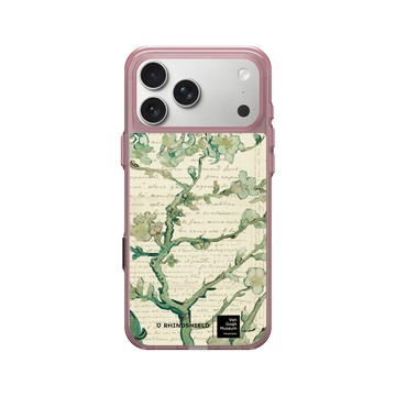 iPhone 17 Pro Max Clear (相機按鈕) 晶醺玫 - Van Gogh Museum - 盛開的杏花與手寫稿背景