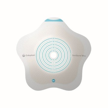 Ostomy Barrier SenSura Mio Convex Flip Pre-Cut, Standard Wear Blue Code 1-9/16 Inch Stoma 5 Count by Coloplast