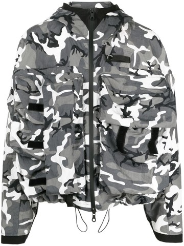 Mostly Heard Rarely Seen - camouflage-print logo-embroidered jacket - men - Nylon - XXL - Multicolour