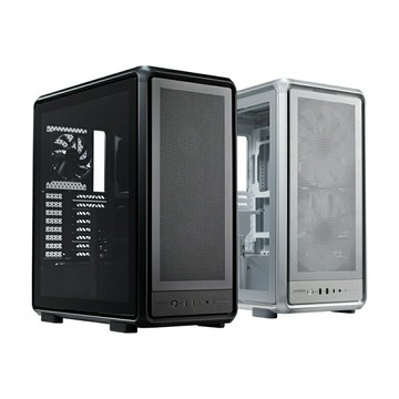 米特3C數位–酷碼 MasterFrame 500 Mesh 無光版 鋼化玻璃側板電腦機殼 黑色/銀色