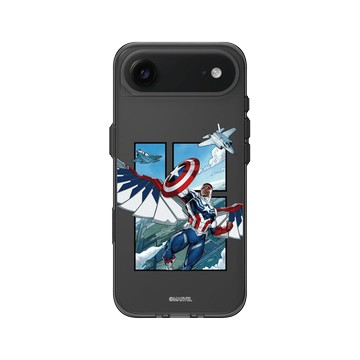 iPhone Air Clear (相機按鈕) 酷墨灰 - 迪士尼-漫威 Marvel - 漫威系列 - 美國隊長 – 盾牌圖案