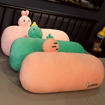 枕頭學生宿舍單人枕棉布帶枕套床上卡通拆洗抱枕靠墊四季男女雙人