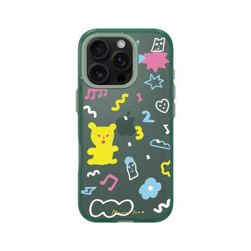 iPhone 16 Pro Clear 憂墨綠 - MacaronToe 馬卡龍腳趾 - 小熊軟糖派對 Gummy Party