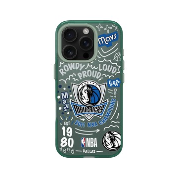 iPhone 16 Pro Clear 憂墨綠 - NBA - 塗鴉系列-達拉斯獨行俠 Dallas Mavericks - Graffiti