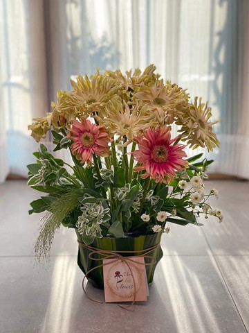 【拜訪花禮】太陽菊鮮花枱花 Un Pot?